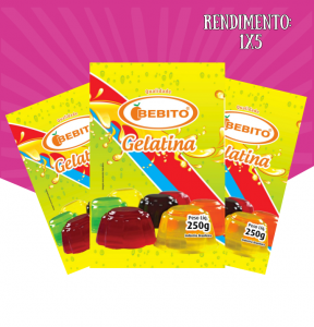 Gelatina em pó Bebito – 250g  – 1X5